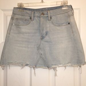 Distressed Denim Skirt
